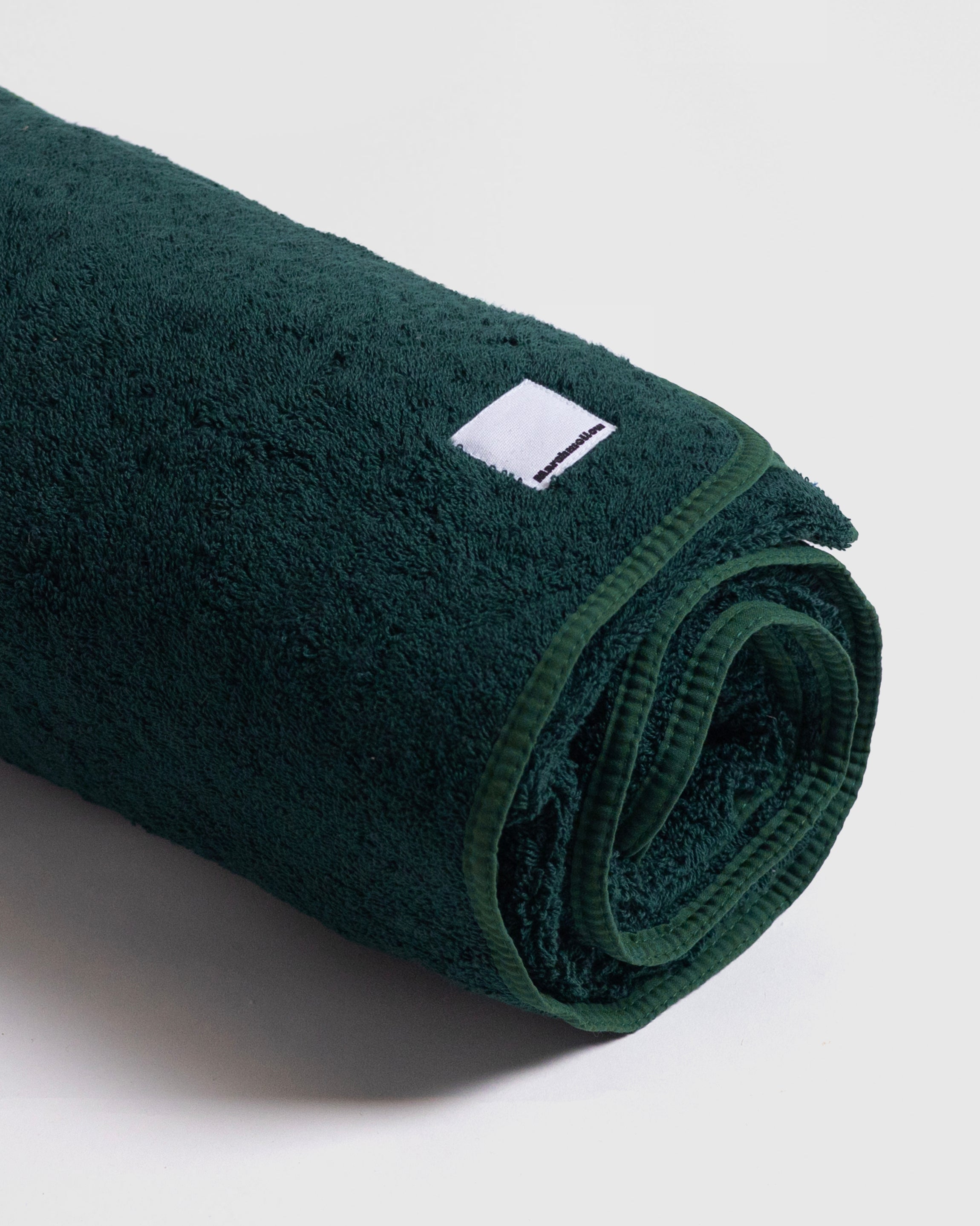 Serviette de bain épaisse (vert foncé)
