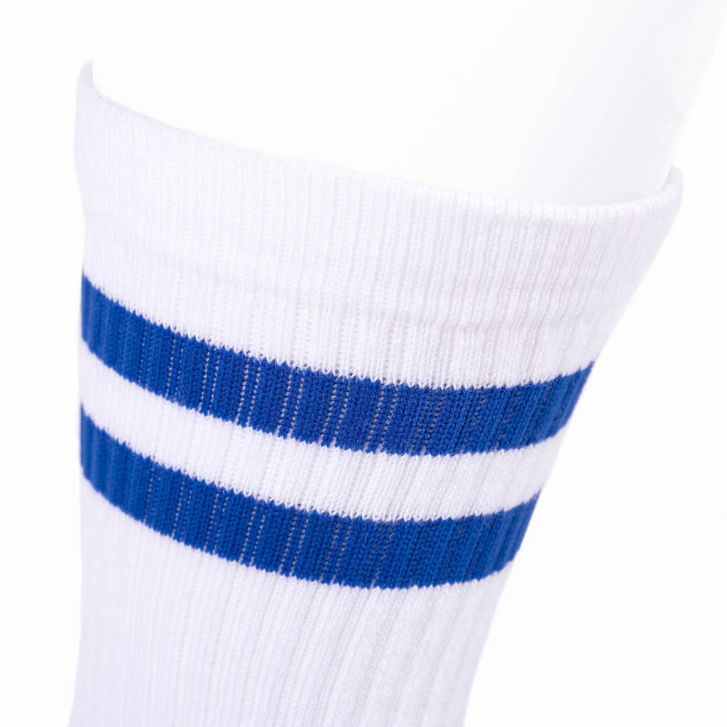 Athletic socks  - Double stripes white/blue