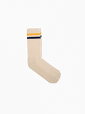 Chaussettes de sport - Vintage - doubles rayures jaune/bleu