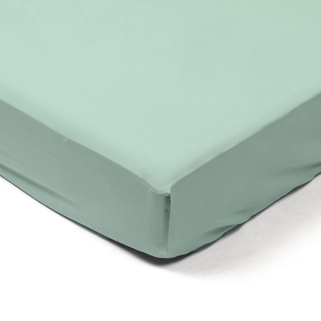 Drap housse - percale 200 fils (Vert clair)