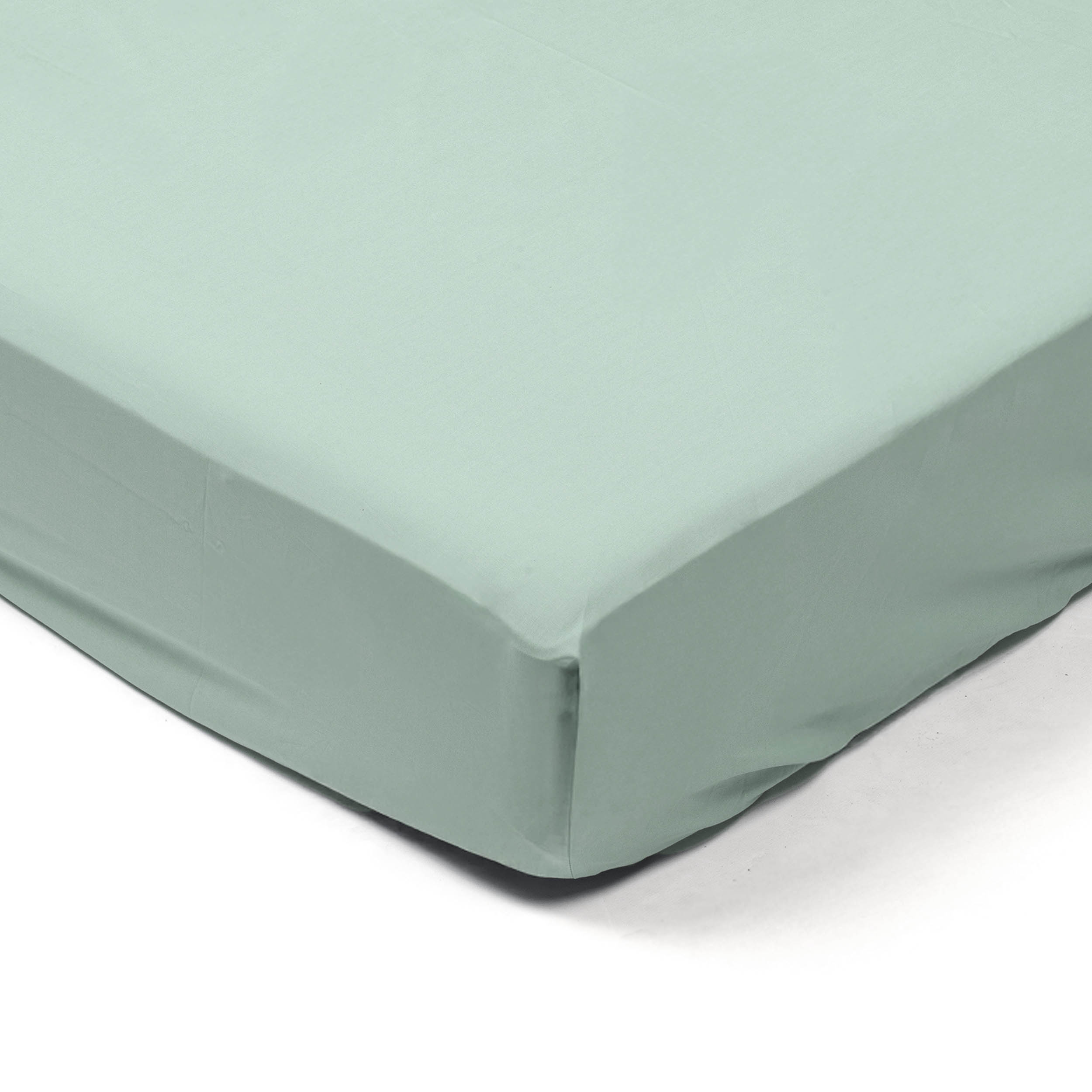 Drap housse - percale 200 fils (Vert clair)