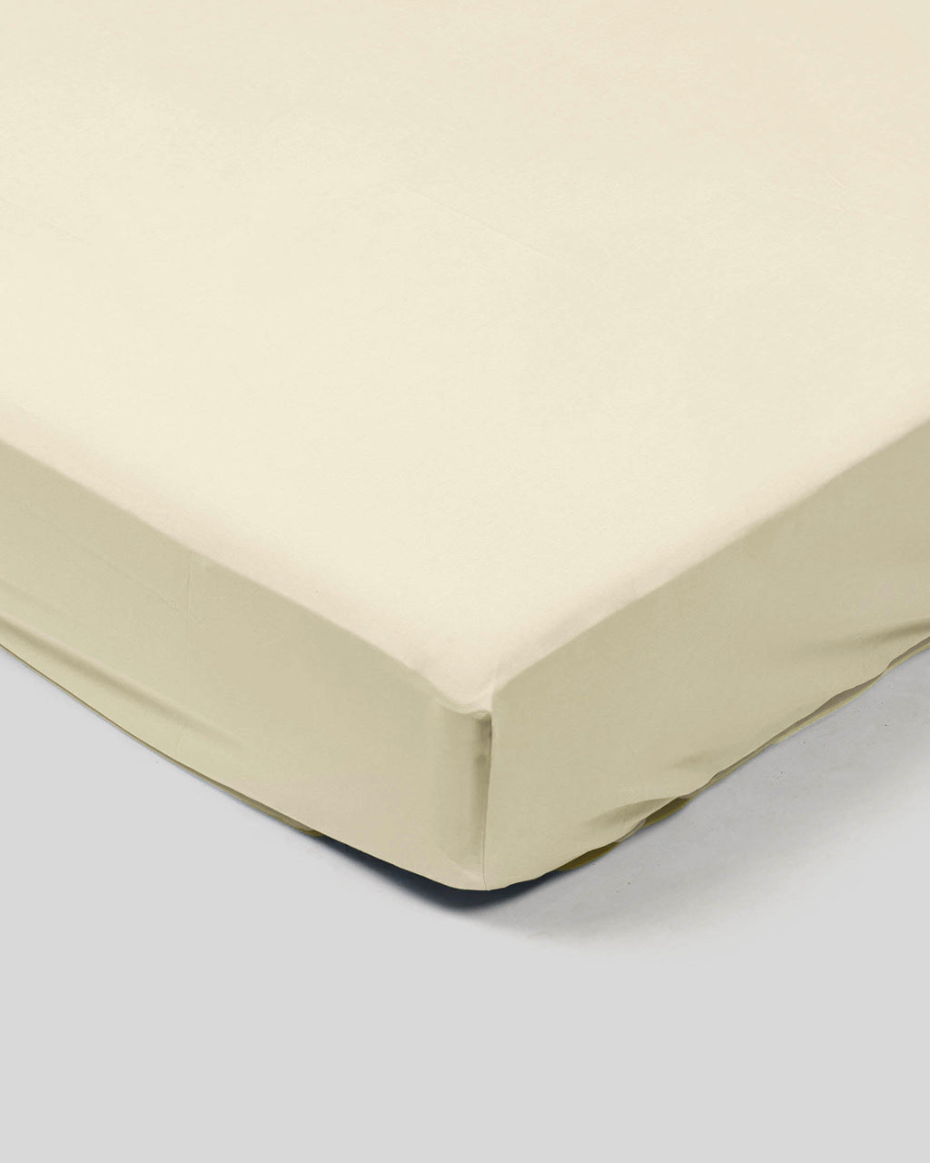 Drap-housse - percale 200 fils (Jaune clair)