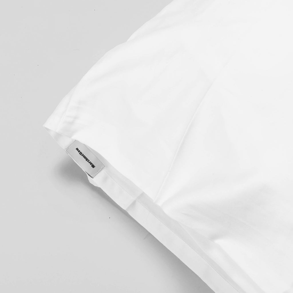 Taie d'oreiller - Percale 400 fils (Blanc)
