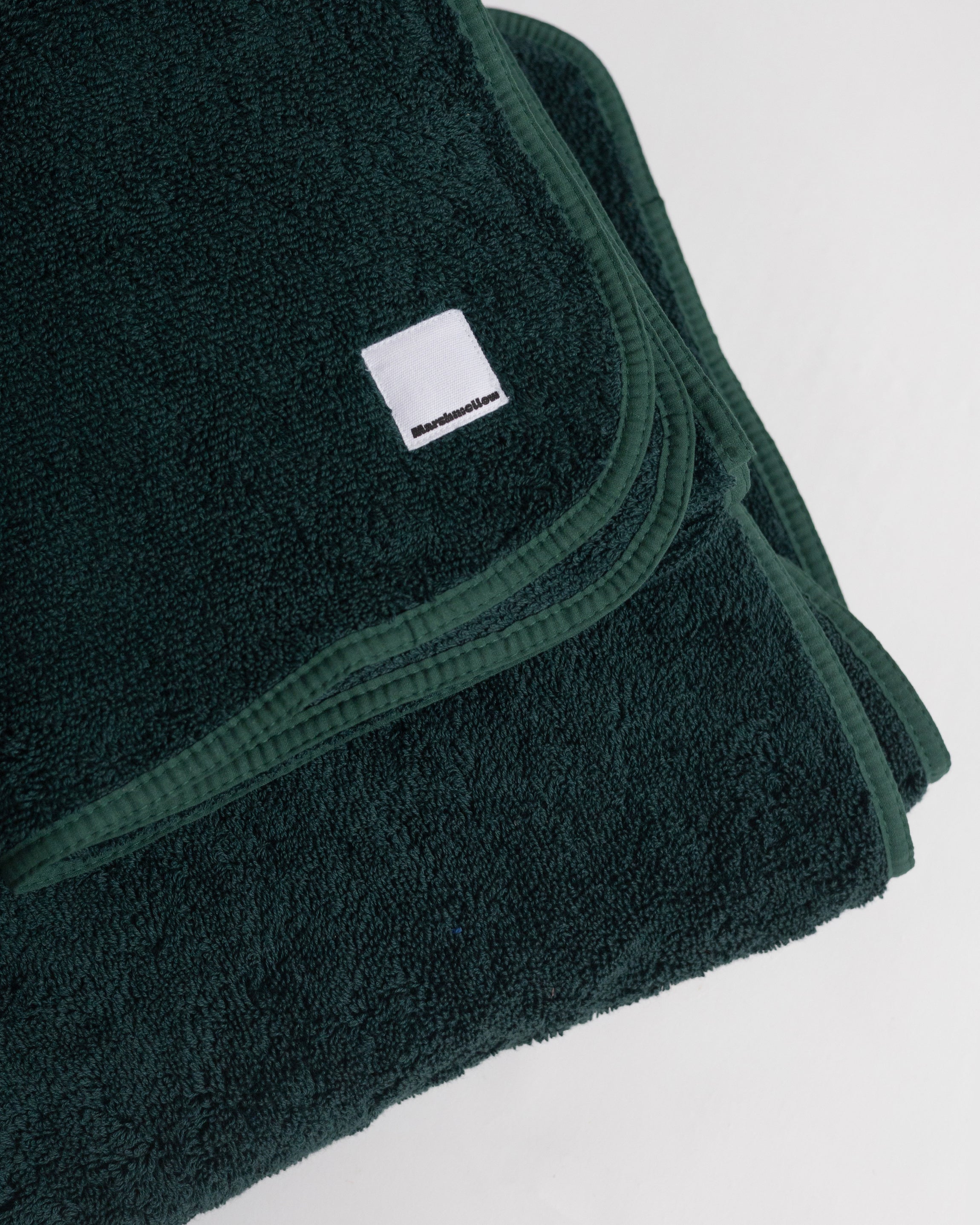 Serviette de bain épaisse (vert foncé)