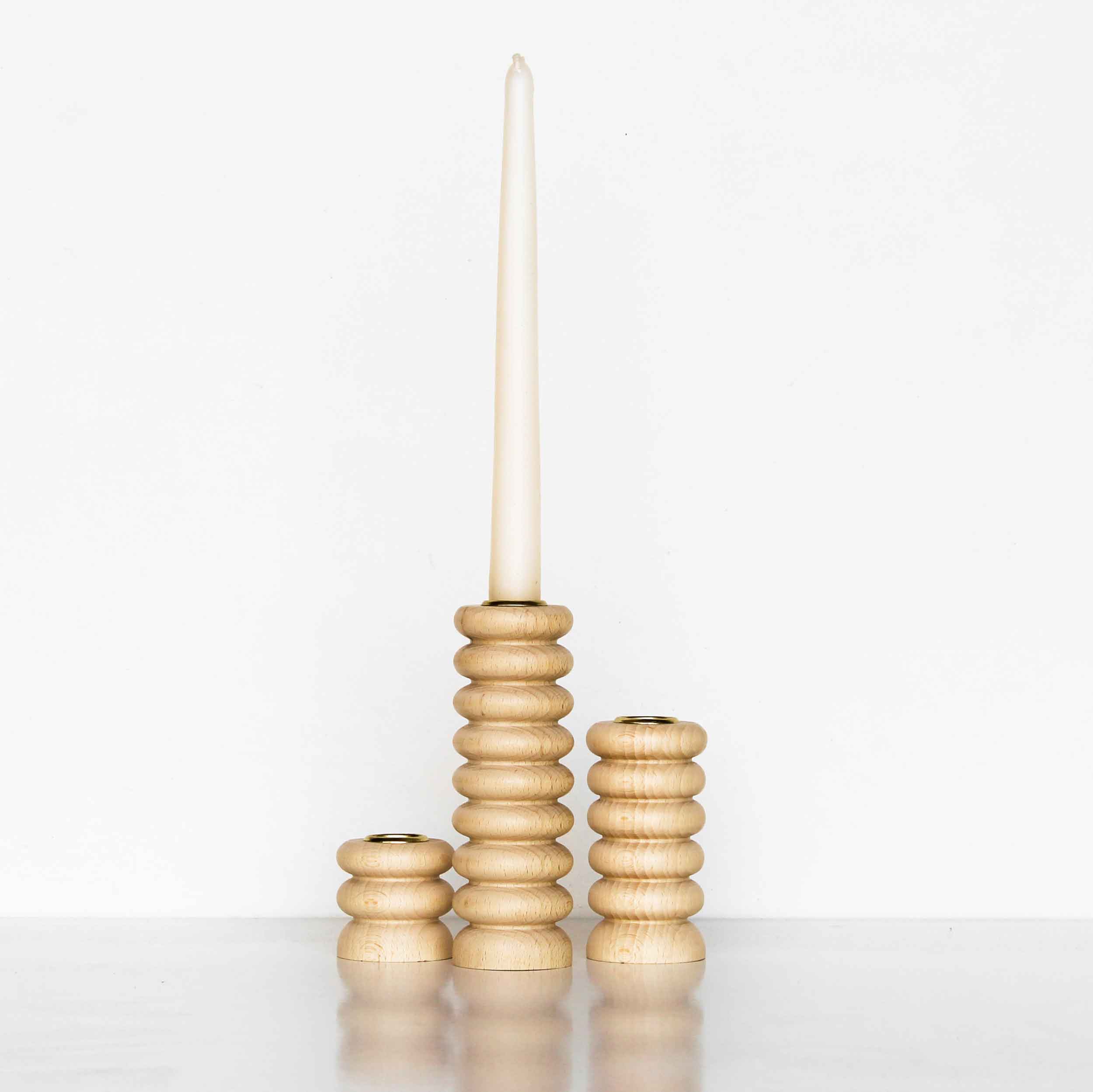 Photophore en bois Totem - Grand N° 1