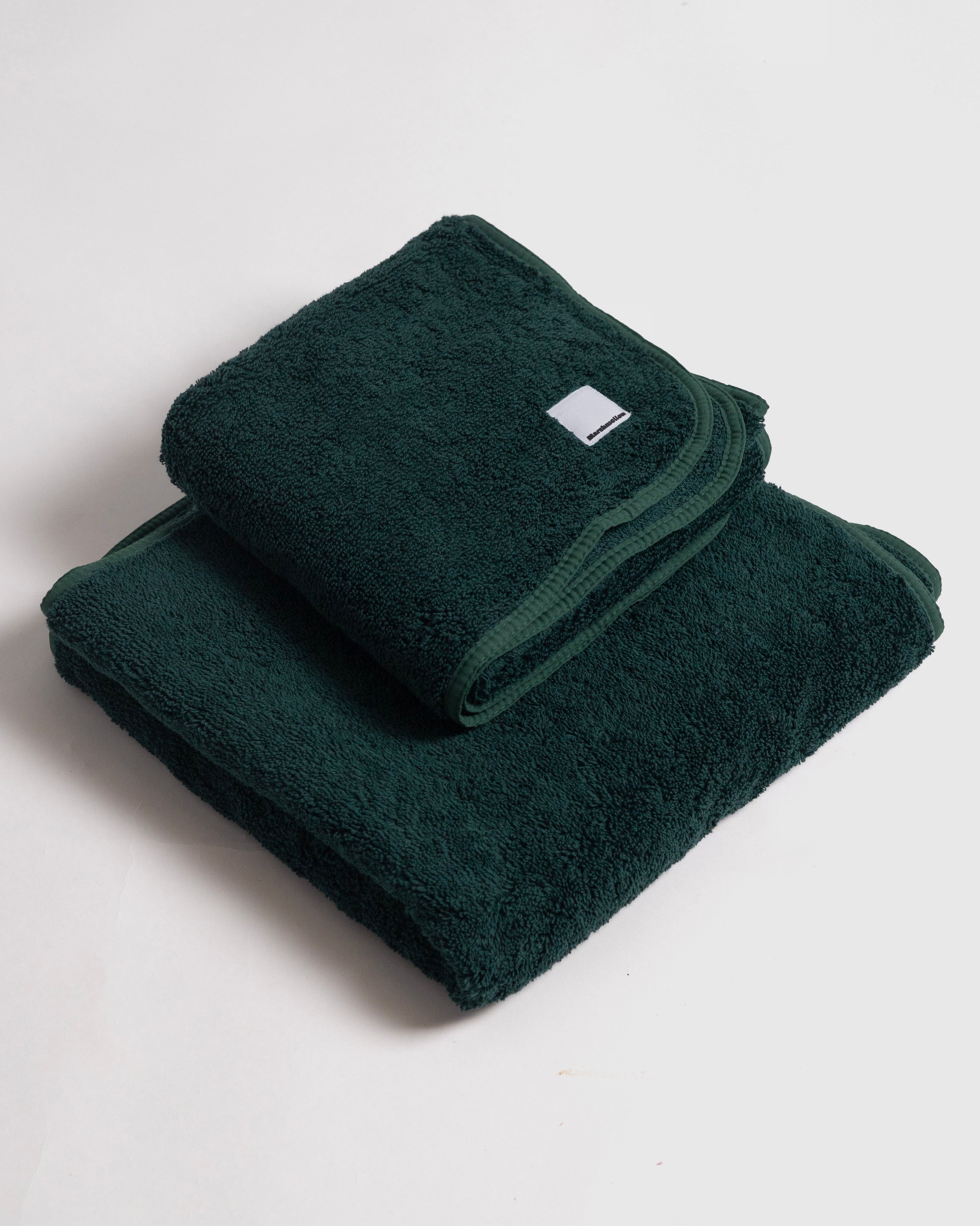 Serviette de bain épaisse (vert foncé)