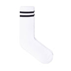 Chaussettes de sport - Doubles rayures blanc/noir