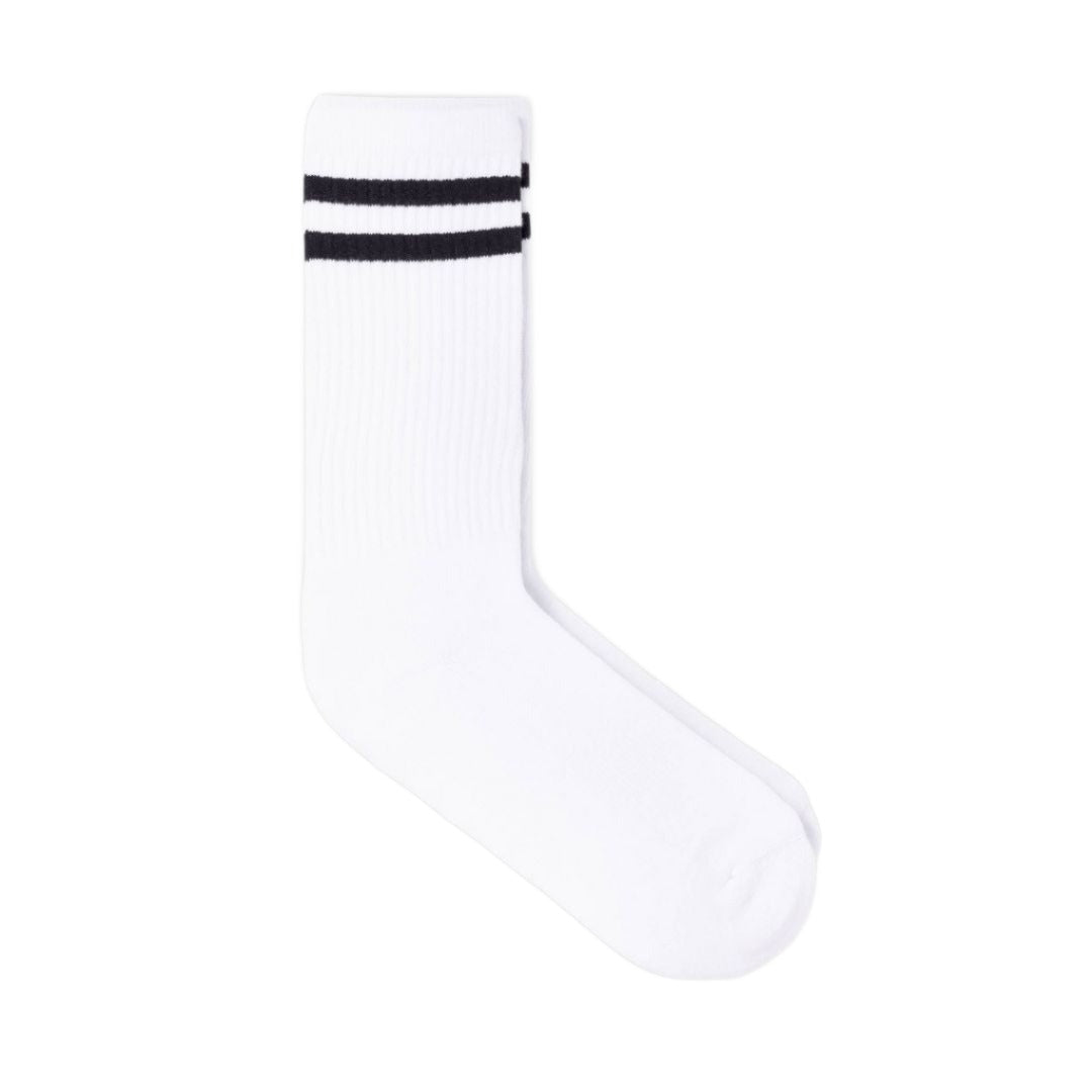 Chaussettes de sport - Doubles rayures blanc/noir