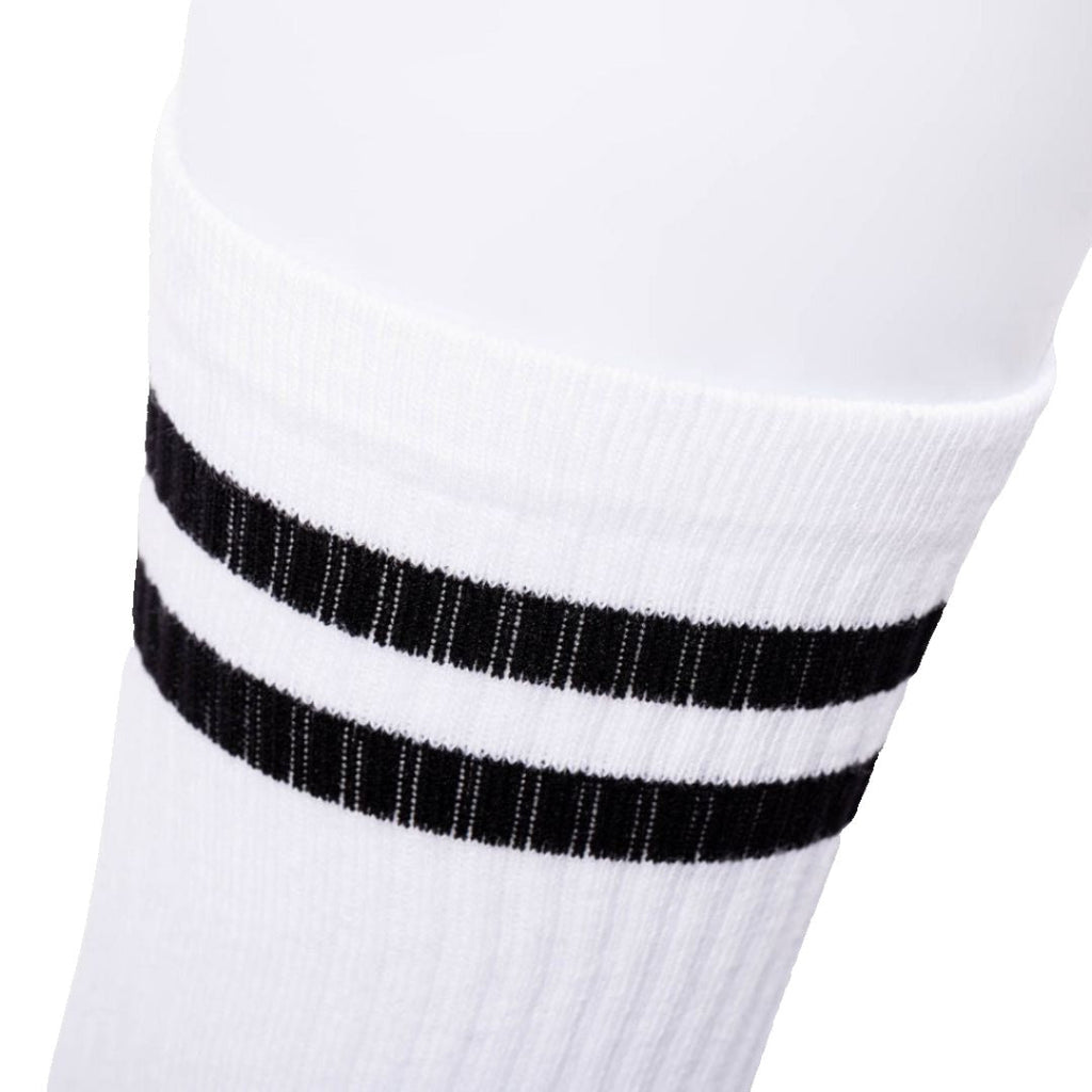 Chaussettes de sport - Doubles rayures blanc/noir