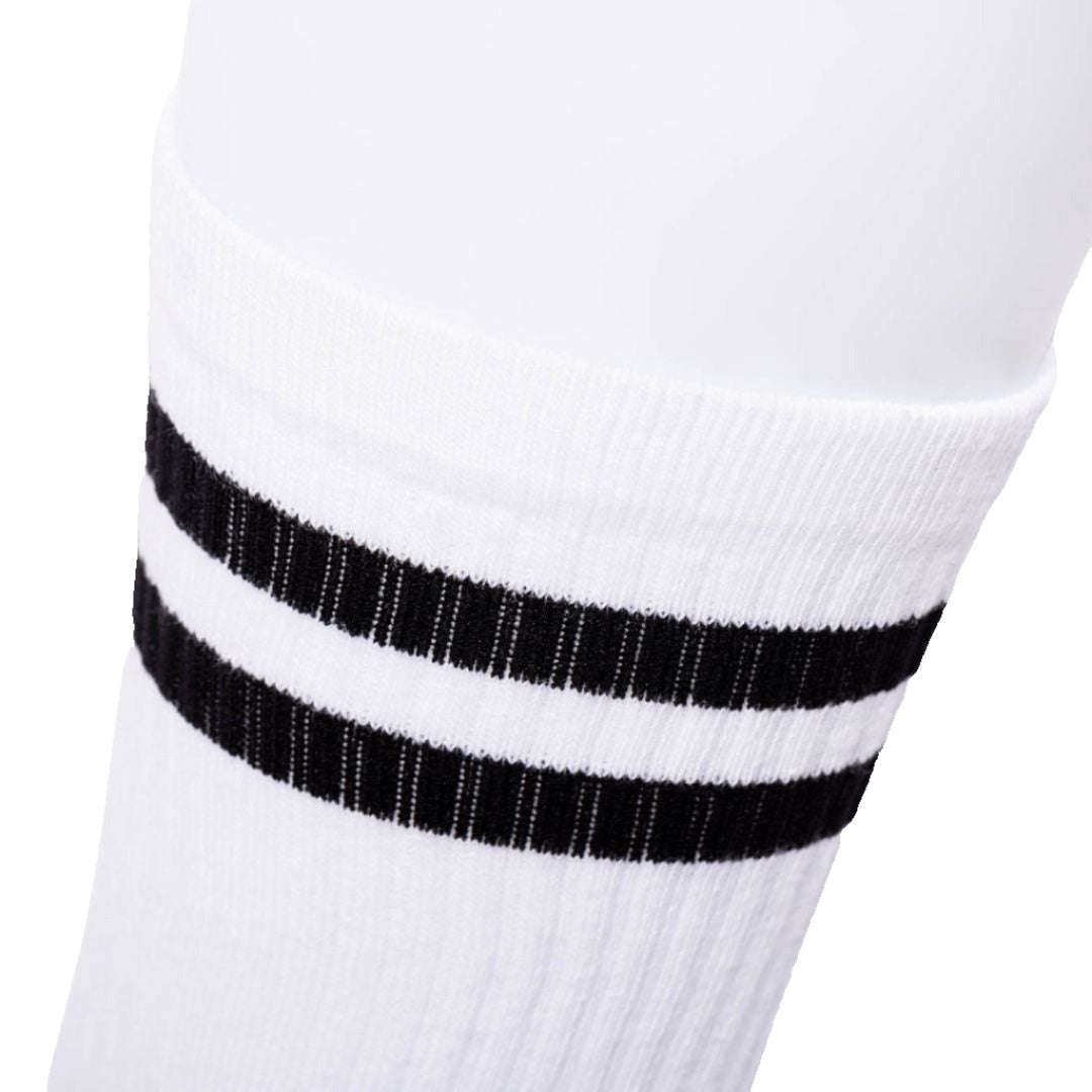 Chaussettes de sport - Doubles rayures blanc/noir