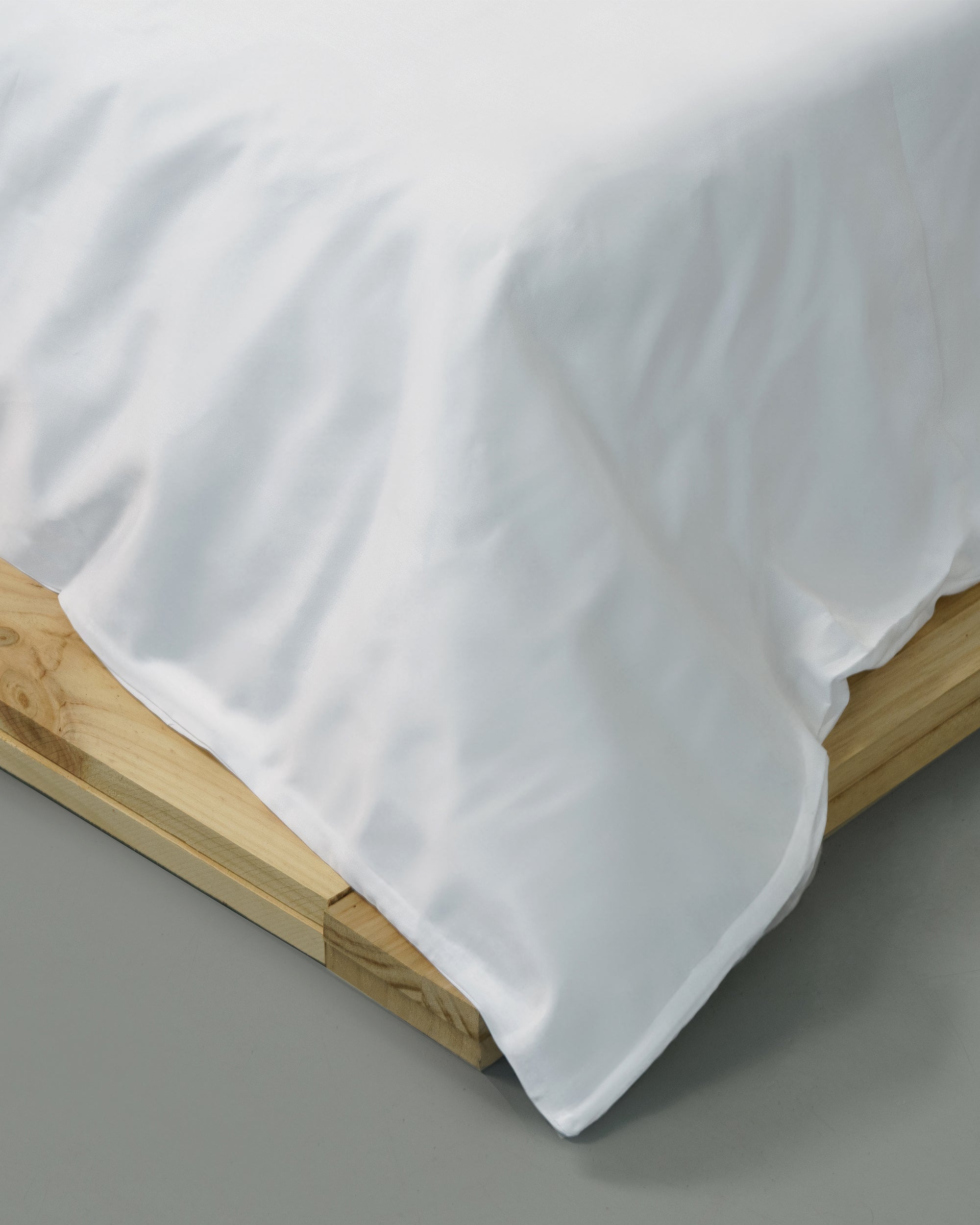 Housse de couette - satin 300 fils (Blanc)
