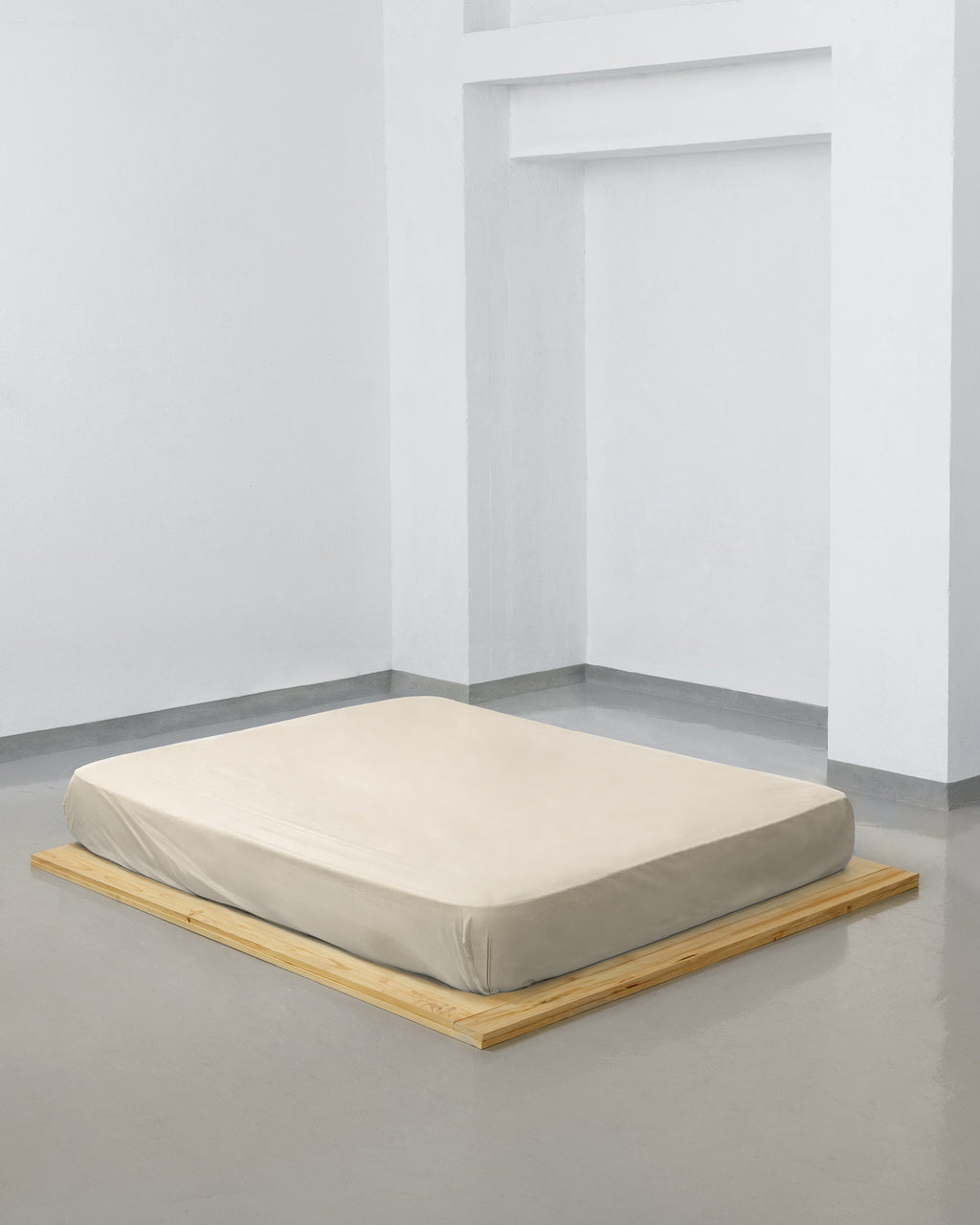 Fitted sheet - 200 threads percale (Light Yellow)
