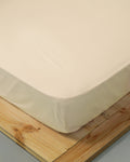 Fitted sheet - 200 threads percale (Light Yellow)