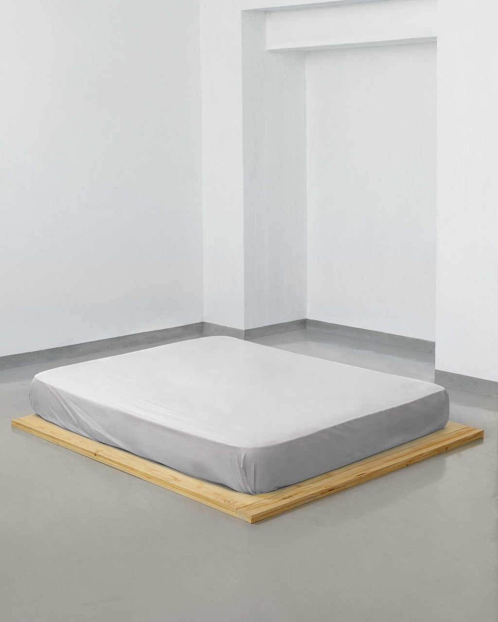 Fitted sheet - 300 threads sateen (Grey)