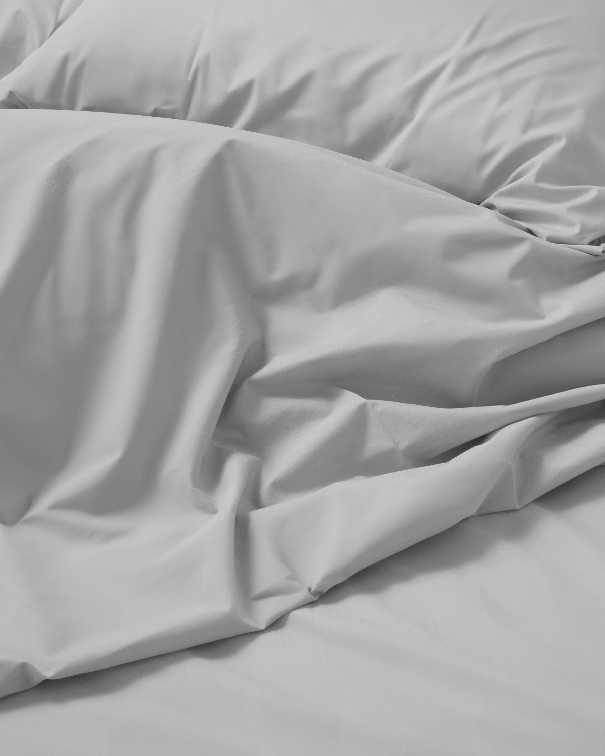 Housse de couette - satin 300 fils (Gris)