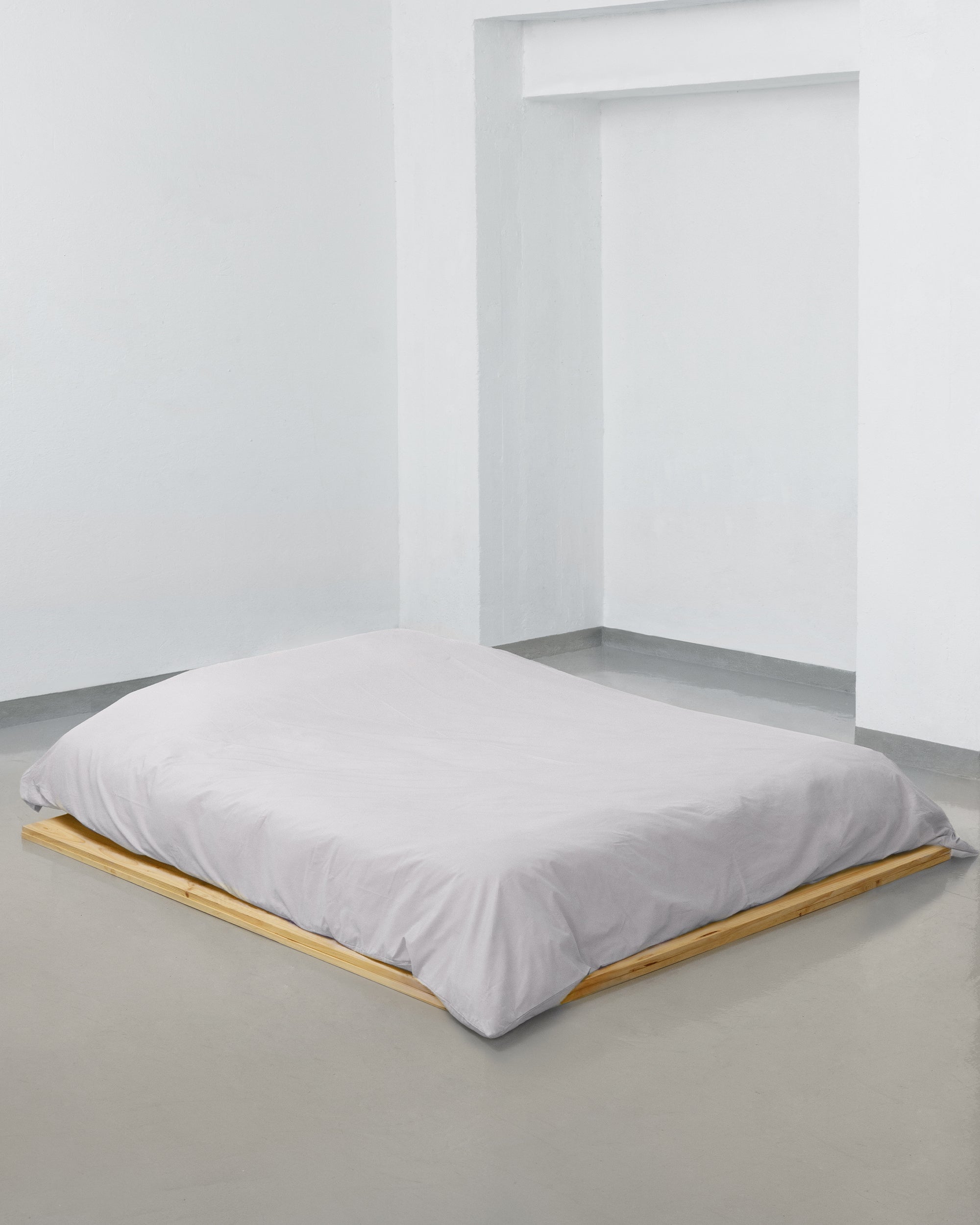 Housse de couette - satin 300 fils (Gris)