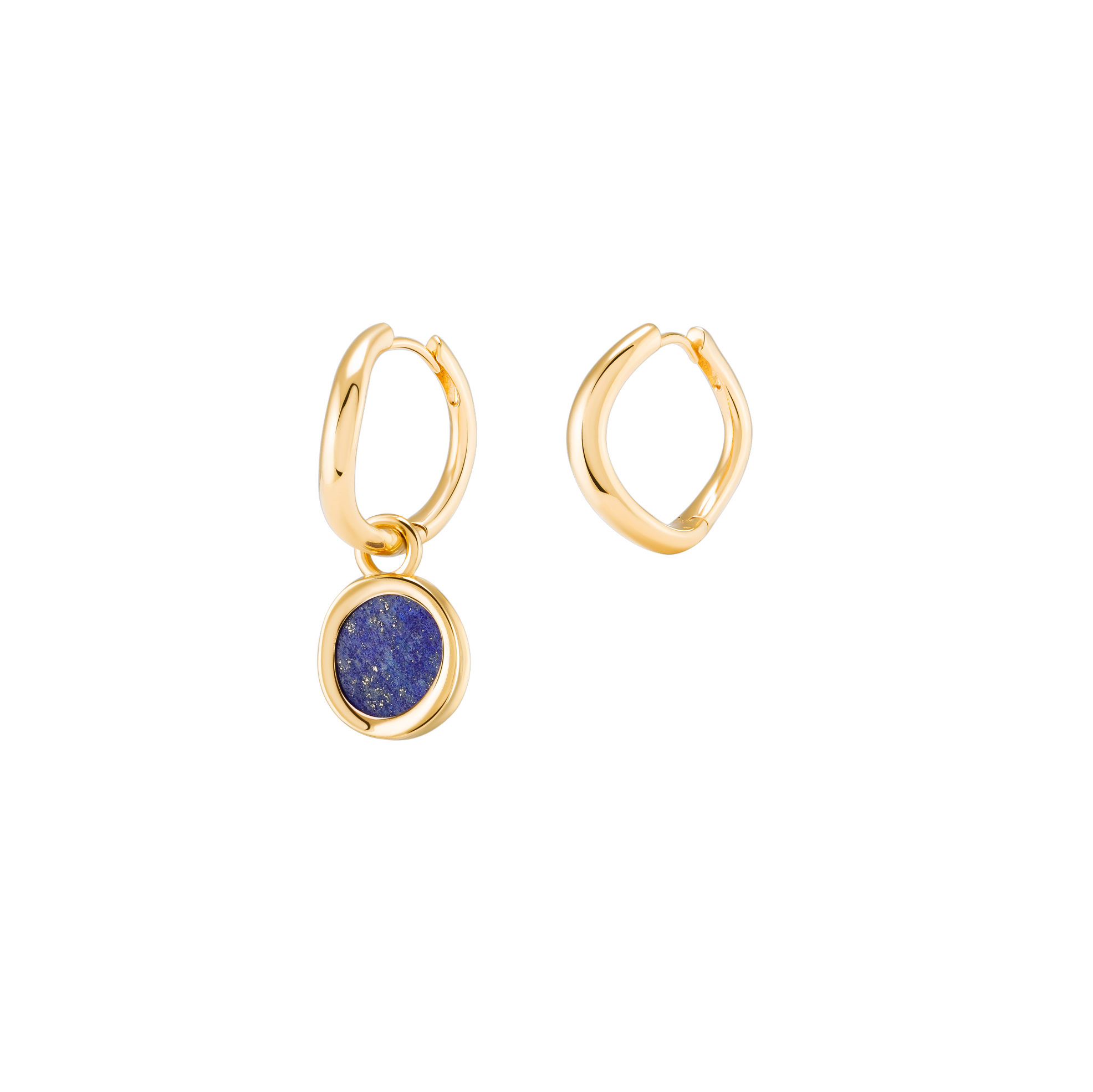 Boomerang Hoops 18K Solid Gold