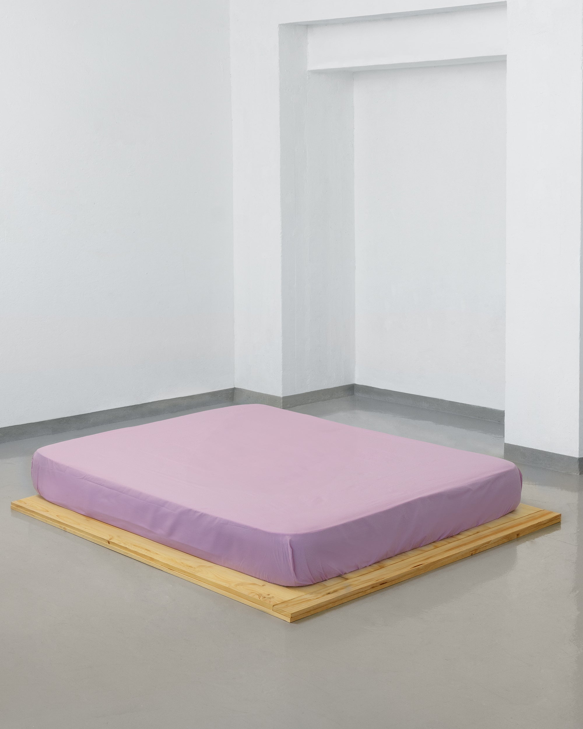 Fitted sheet - 200 threads percale (Rose)