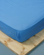 Fitted sheet - 200 threads percale (Blue)