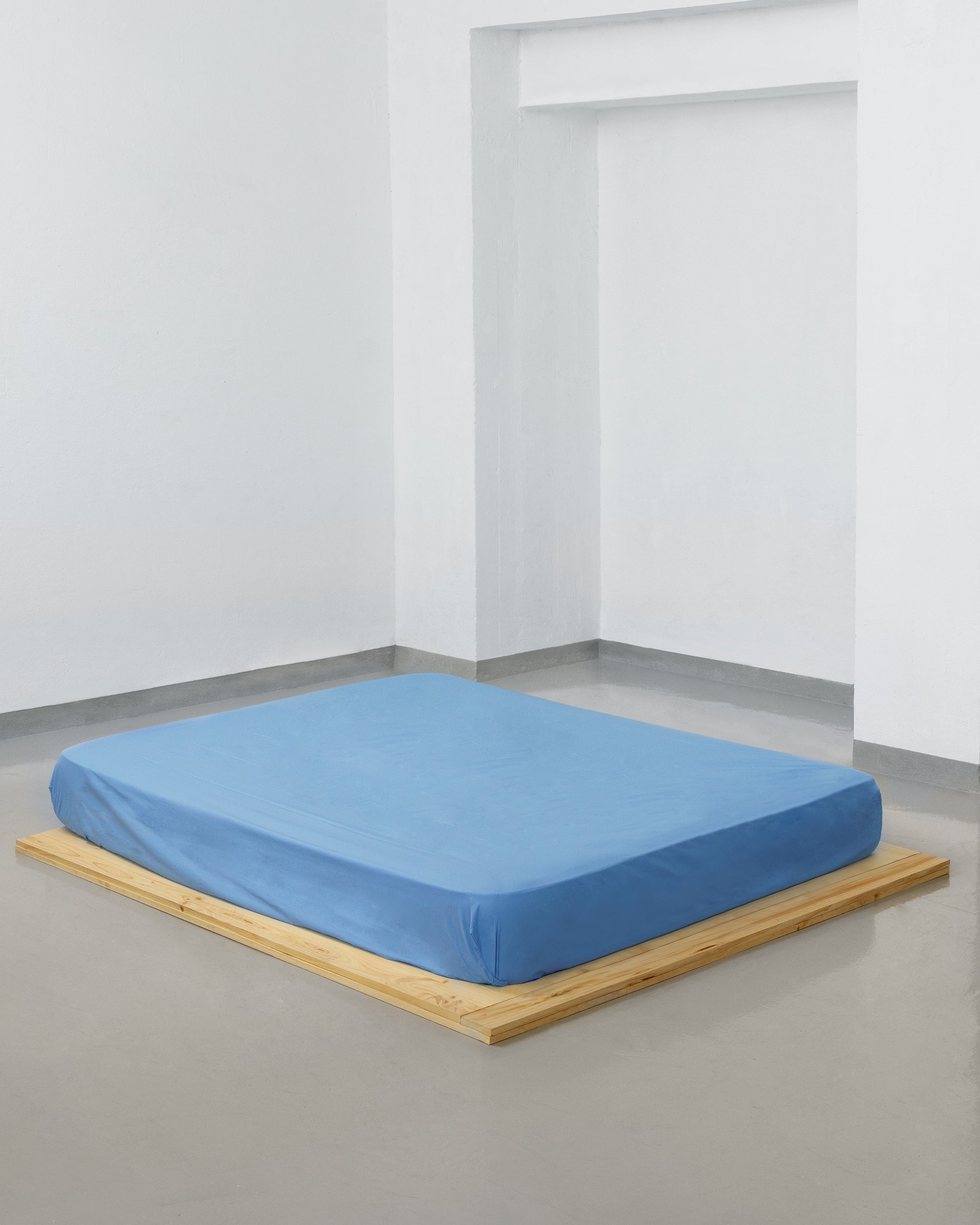 Fitted sheet - 200 thread count percale (Blue)