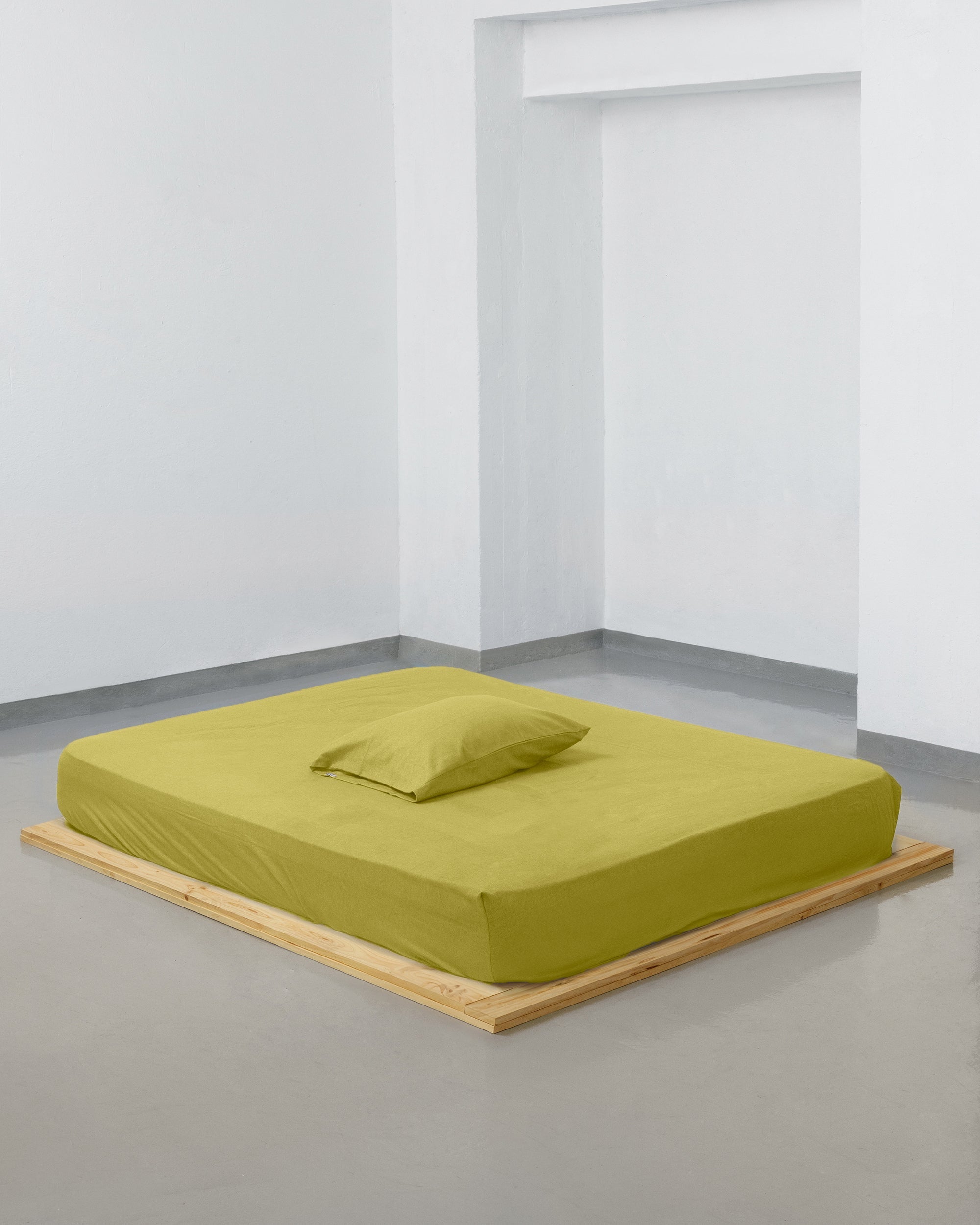 Fitted sheet - Flannel (Mustard)