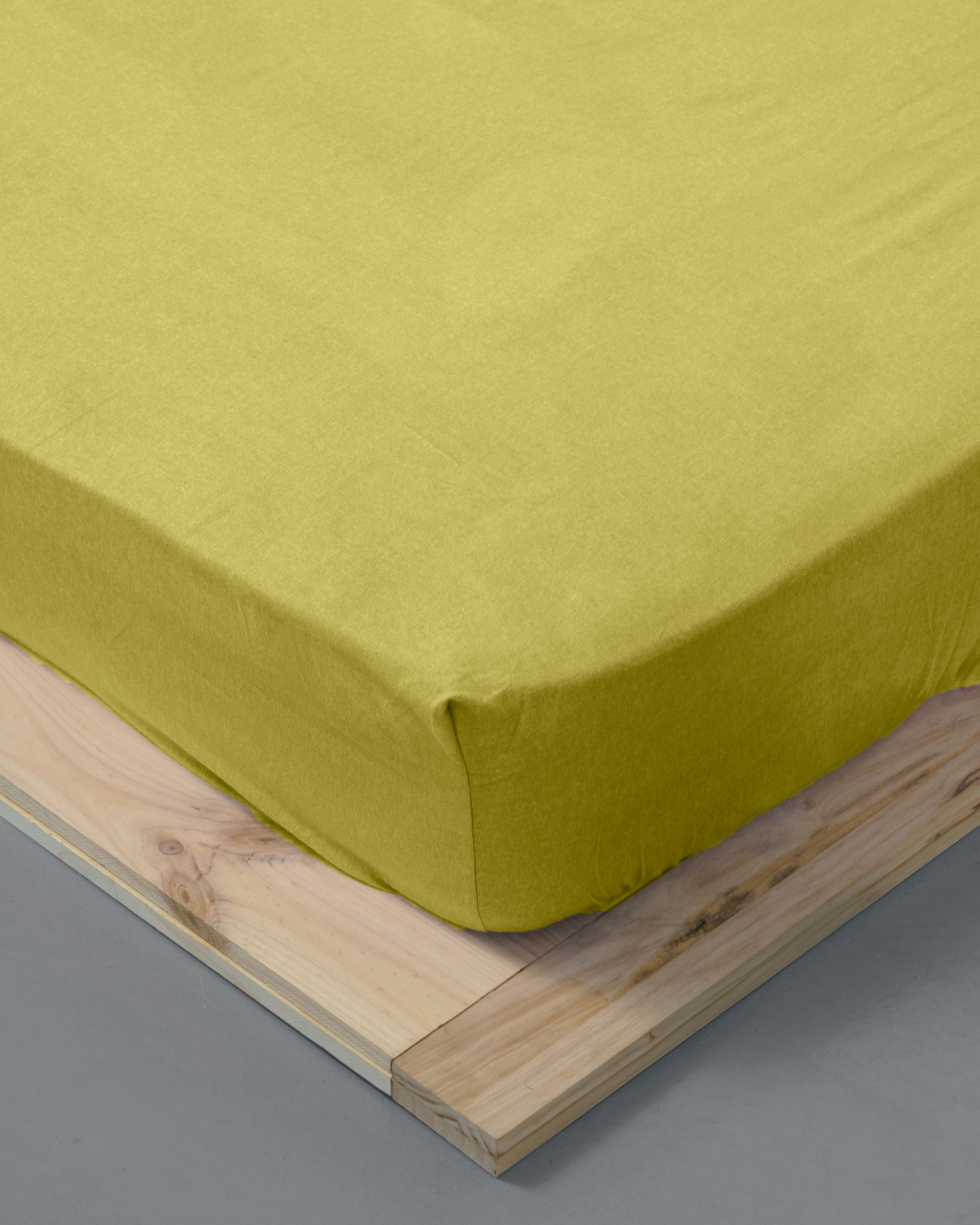 Fitted sheet - Flannel (Mustard)