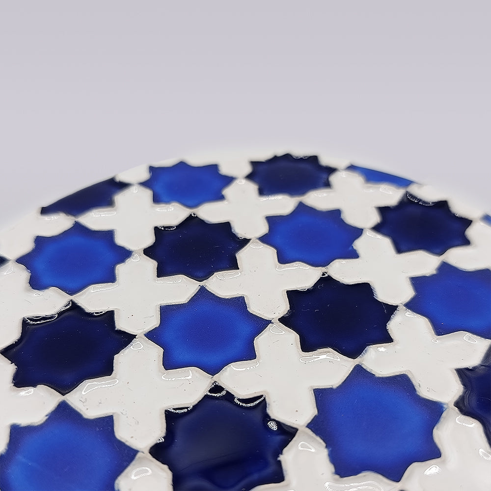 Heritage Blue Star Mosaic Coaster