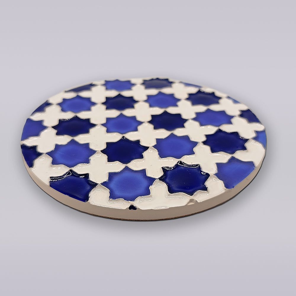 Heritage Blue Star Mosaic Coaster