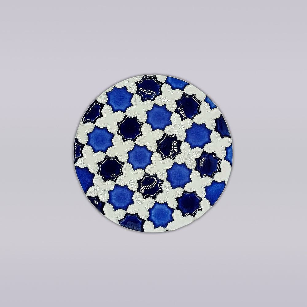 Heritage Blue Star Mosaic Coaster