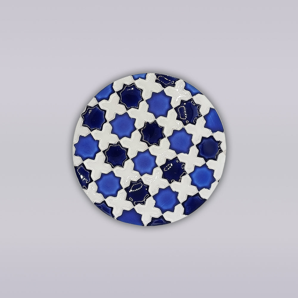 Heritage Blue Star Mosaic Coaster