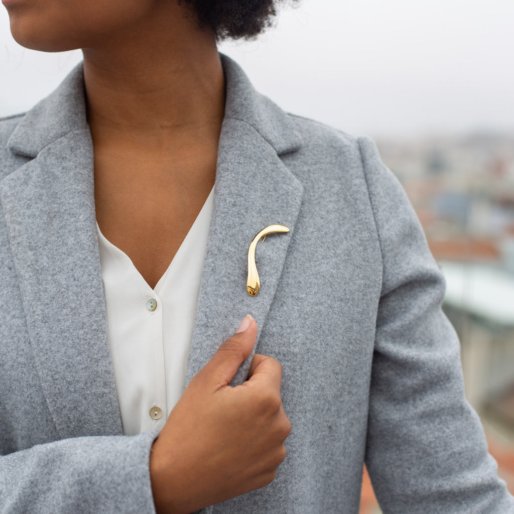 Boomerang Brooch