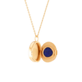 Good Vibes Locket Lapis Lazuli 18K Solid Gold