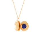 Good Vibes Locket Lapis Lazuli 18K Solid Gold