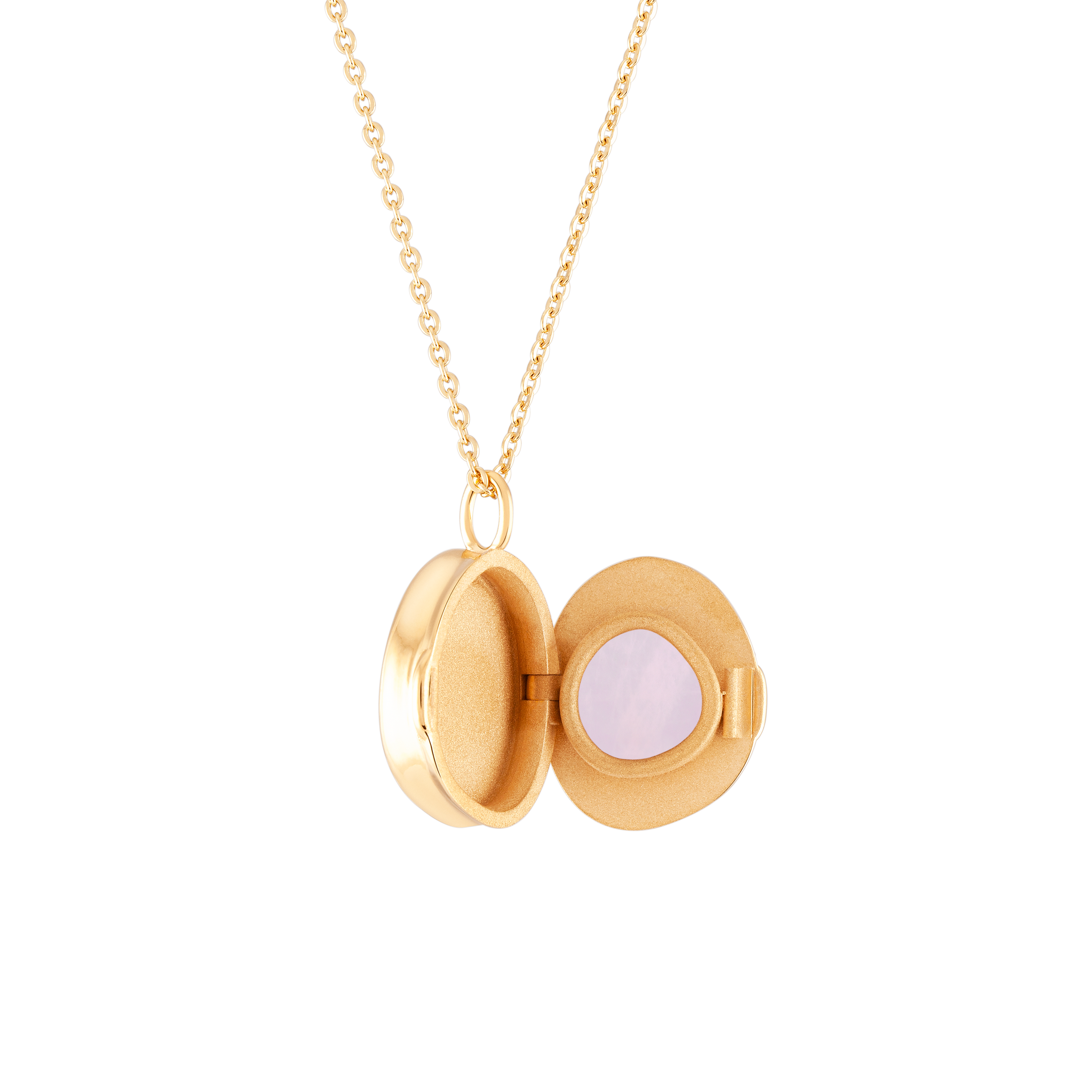 Good Vibes Locket Rose Quartz 18K Solid Gold