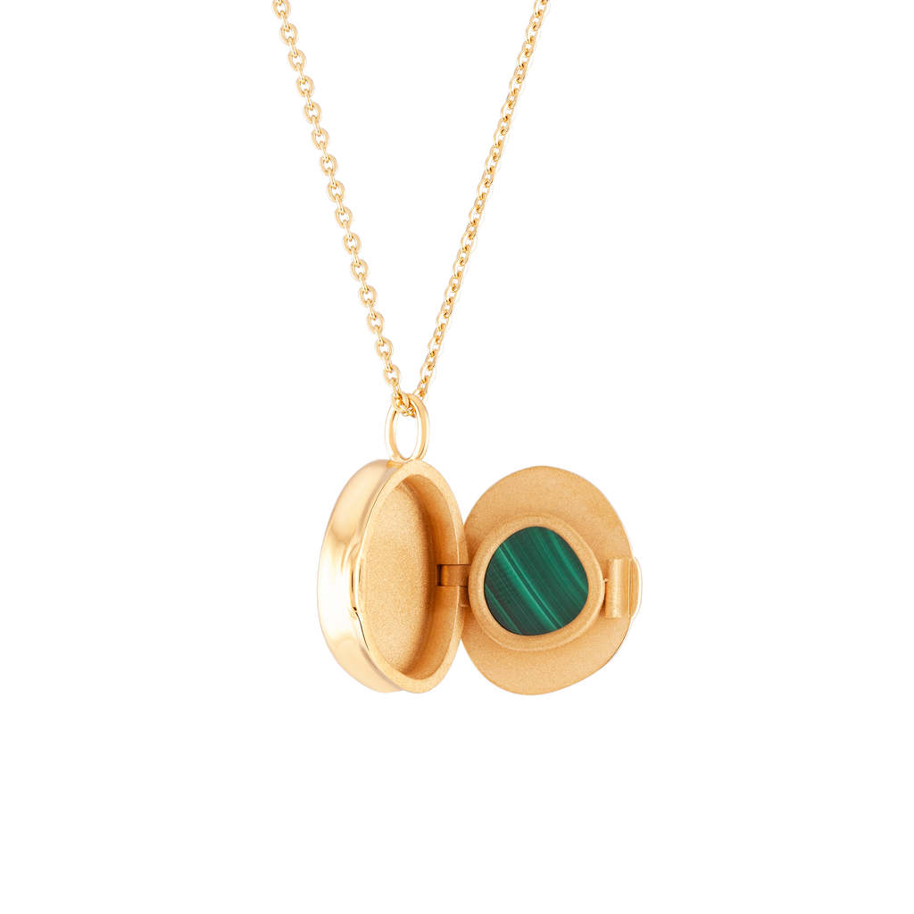 Good Vibes Locket Malachite