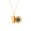 Good Vibes Locket Malachite