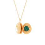 Good Vibes Locket Malachite