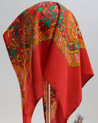 Lenço de Viana - Tipo Vianense - Meio Lenço Vianense sem Franja - Vermelho