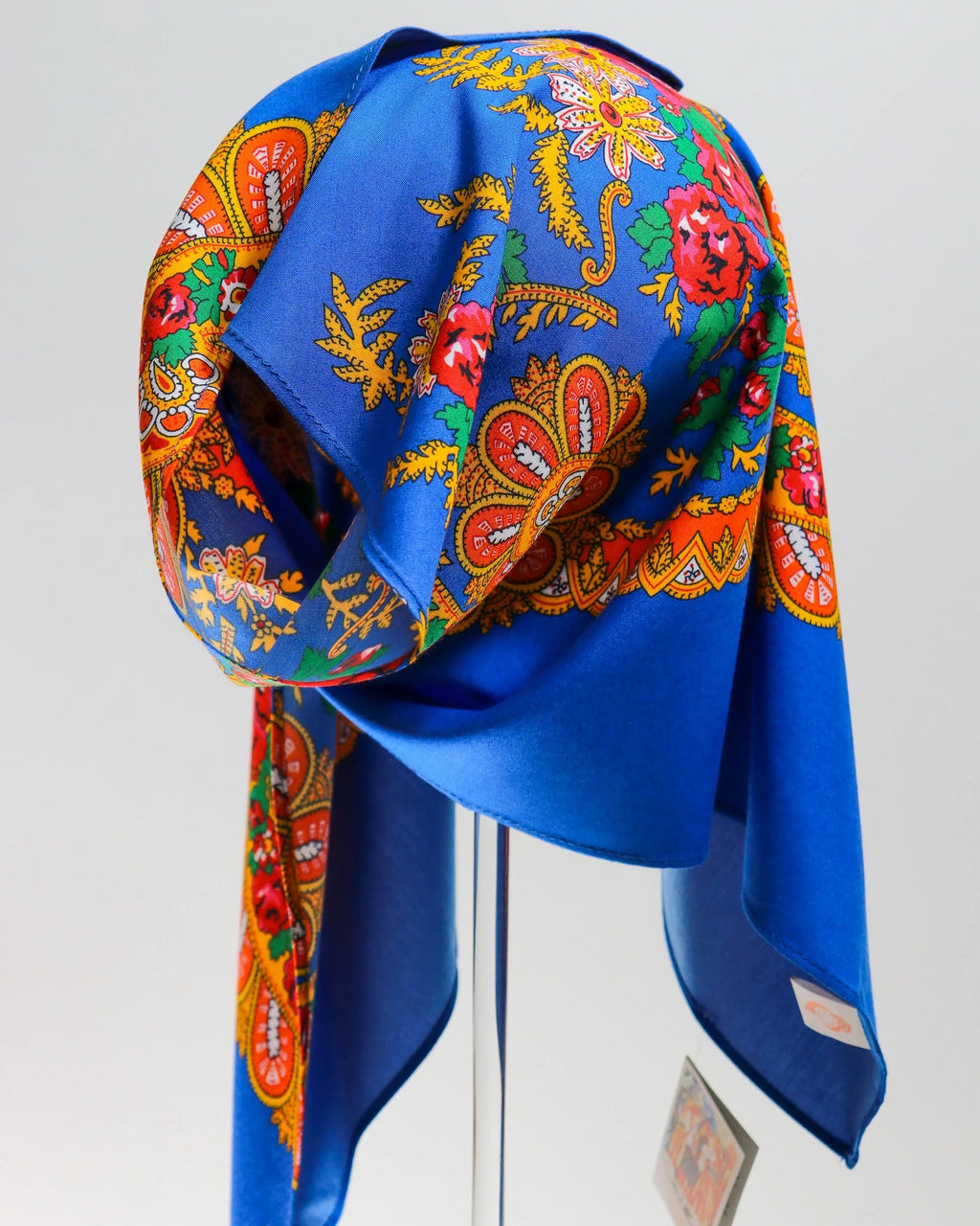 Foulard de Viana - Type Vianense - Demi-foulard Vianense sans frange - Bleu Porto