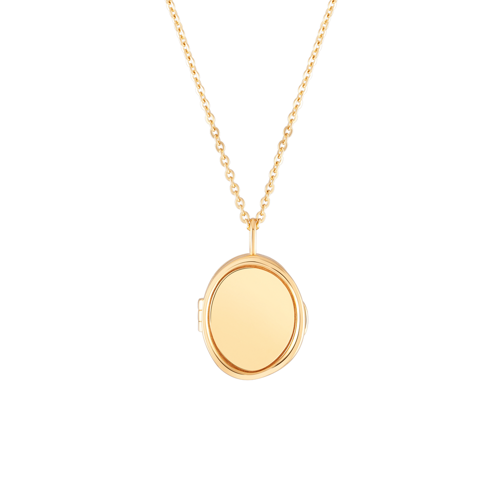Good Vibes Locket Moonstone 18K Solid Gold
