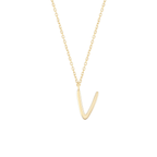 Initial V Necklace