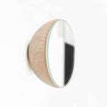 Porte-manteau mural avec miroir en bois de hêtre rond