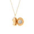 Good Vibes Locket Moonstone 18K Solid Gold