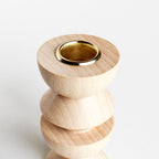 Bougeoir en bois Totem - Grand n° 3