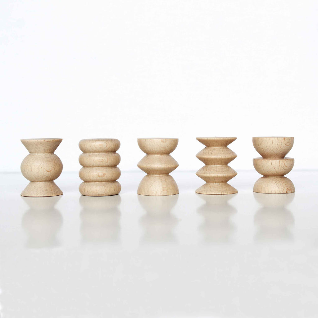 Totem Wooden Picture / Postcard Stand -  Set of 5 Short