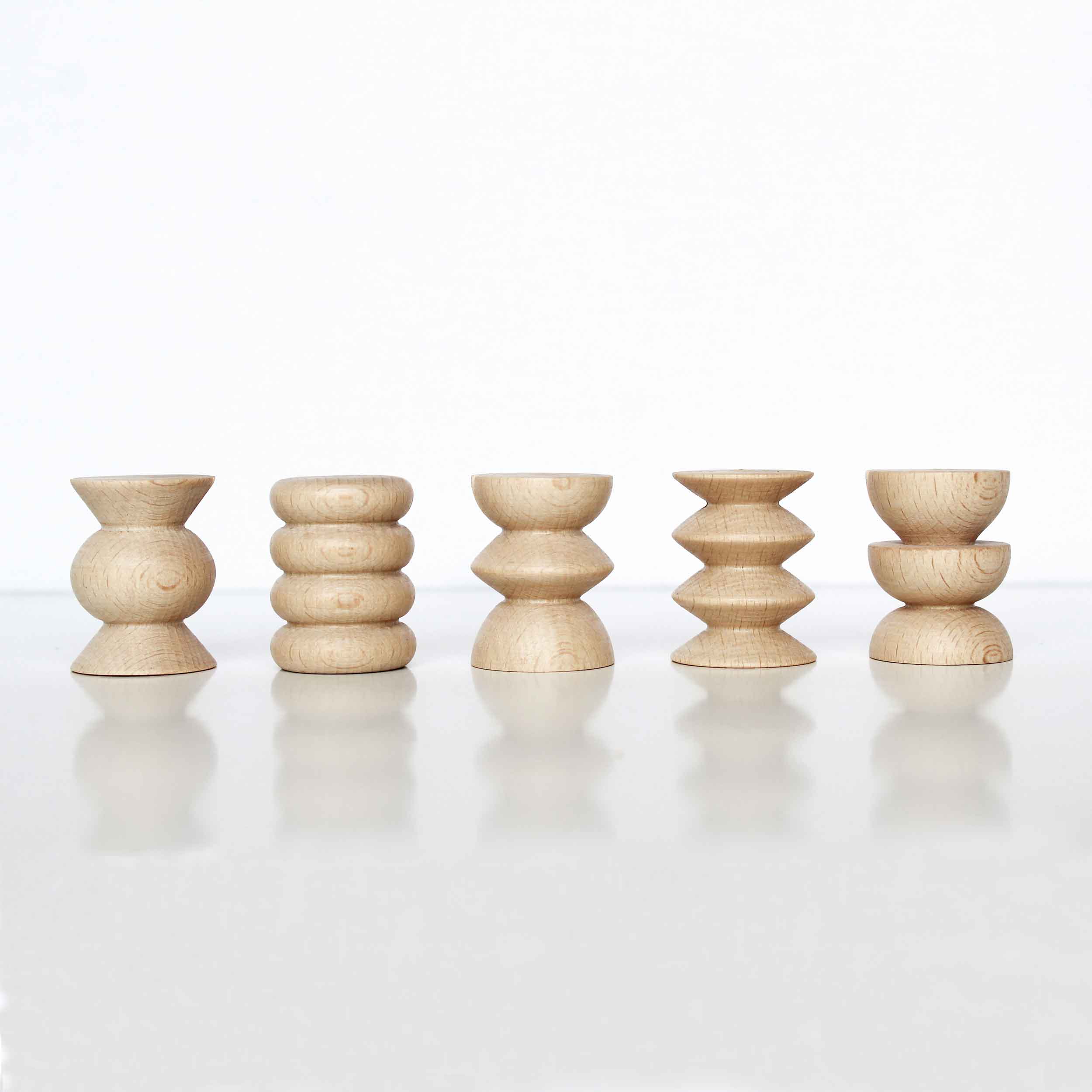 Totem Wooden Picture / Postcard Stand -  Set of 5 Short