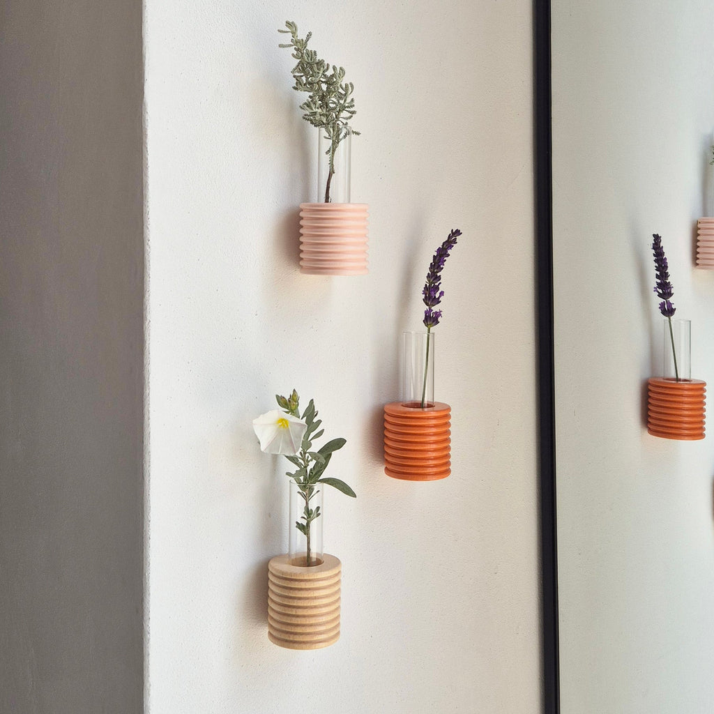 Modern Ribble Wooden Wall Vases | 7 Colour Options