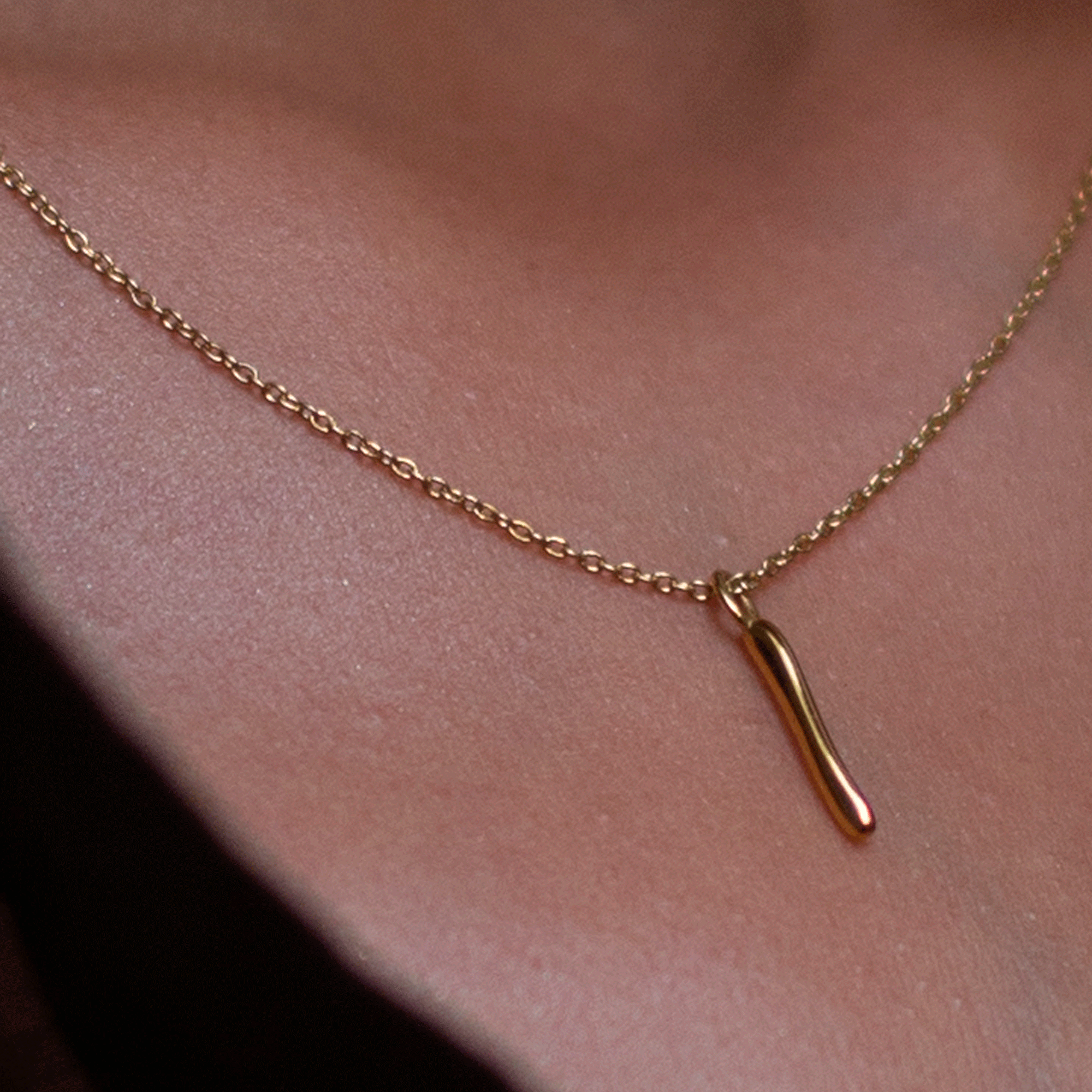 Initial I Necklace
