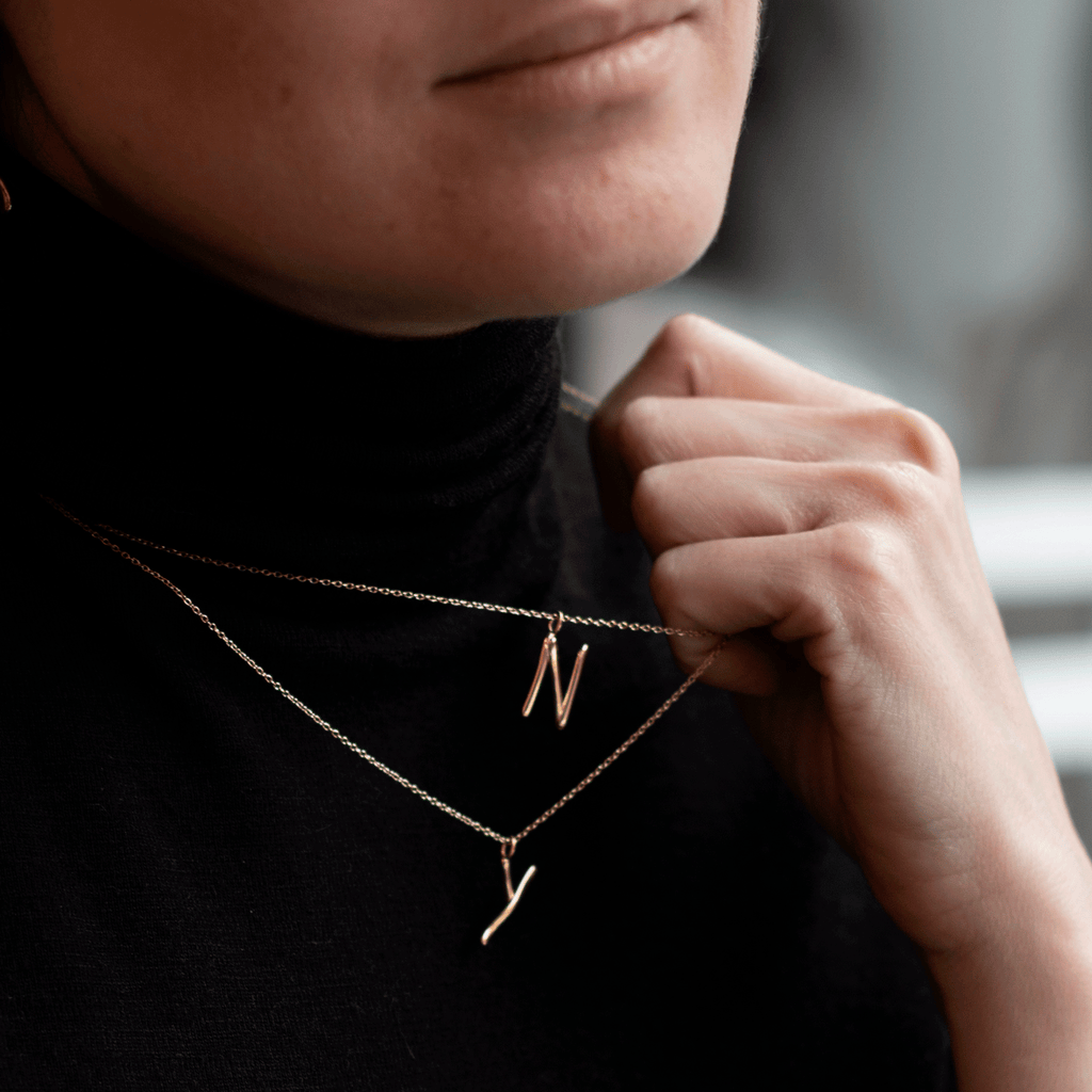 Initial Y Necklace
