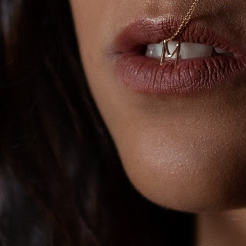 Golden Initial Q Necklace